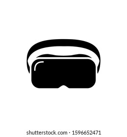 VR glasses vector virtual reality headset icon. Virtual reality helmet isolated goggles device illustration.