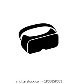 VR glasses vector virtual reality headset icon. Virtual reality helmet isolated goggles device illustration