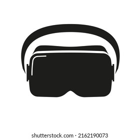 VR glasses vector virtual reality headset icon. Virtual reality helmet isolated goggles device illustration eps 10