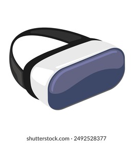 VR glasses virtual headset icon and sign. Flat illustration of vr glasses and vr goggles isolated on white background. Vr gaming logo design template