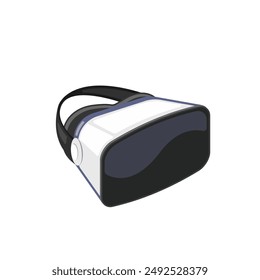 VR glasses virtual headset icon and sign. Flat illustration of vr glasses and vr goggles isolated on white background. Vr gaming logo design template