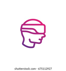 VR glasses, virtual reality headset icon