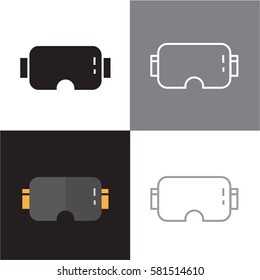 VR Glasses and Virtual Reality icons