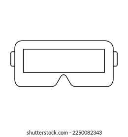 VR glasses. Virtual reality technology. Vector illustration isolated on white.