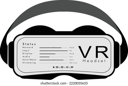 VR Glasses-Headset for Metaverse Technology. Visual reality concept. head-mounted device that provides virtual reality for the wearer.  