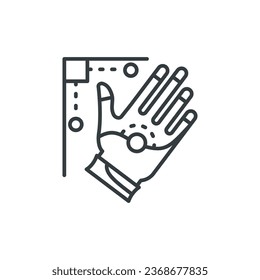 Vr gloves icon, vector illustration