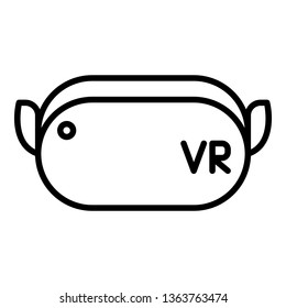 Vr goggles equipment icon. Outline vr goggles equipment vector icon for web design isolated on white background