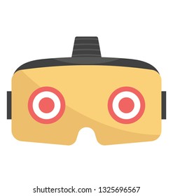Vr goggles flat icon design 