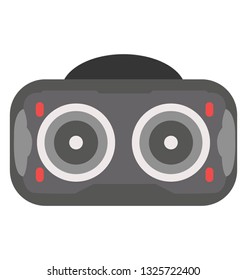 Vr goggles flat icon design 