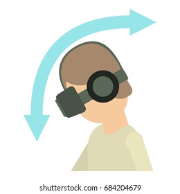 VR goggles icon, cartoon style
