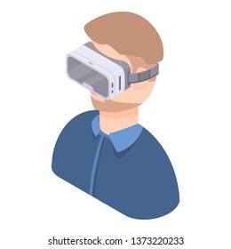 Vr goggles icon. Isometric of vr goggles vector icon for web design isolated on white background