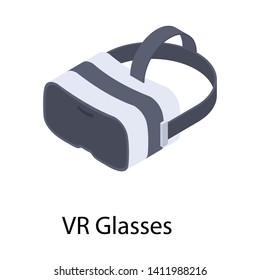 
Vr goggles icon in isometric vector 
