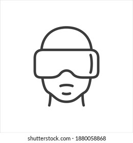 VR goggles icon on white background