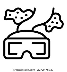 Vr goggles icon outline vector. Virtual travel. Online business