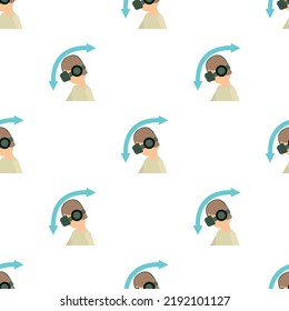 VR goggles pattern seamless background texture repeat wallpaper geometric vector