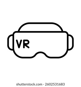 Vr goggles Vector Line Icon Design