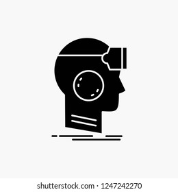 VR, googles, headset, reality, virtual Glyph Icon. Vector isolated illustration