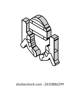 vr gun set isometric icon vector. vr gun set sign. isolated symbol illustration