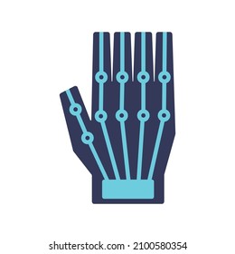 VR Haptic Gloves, Icon, Vector, Illustration.