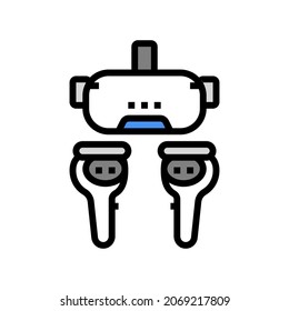 vr Headset Farbe Symbol Vektorgrafik. vr Headset-Schild. einzelne Symbolillustration