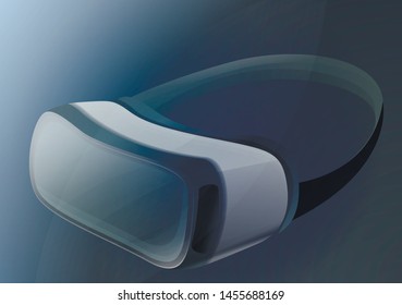 Vr headset concept banner. Cartoon illustration of vr headset vector concept banner for web design