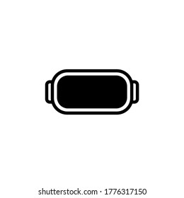 VR headset googles. Virtual reality icon in black flat glyph, filled style isolated on white background