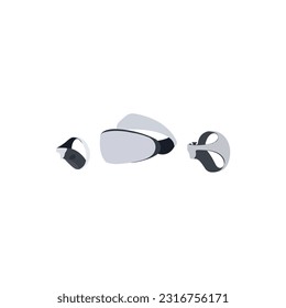 Vr headset icon 3D isometric on white background, virtual reality glasses, vr headset icon. Vector illustration . vector Metaverse color line vector set with VR, Virtual reality, Game, 