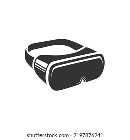 VR Headset Icon. 3D Style Virtual Reality Device. Vector