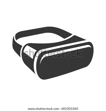 VR Headset Icon. 3D Style Virtual Reality Device. Vector