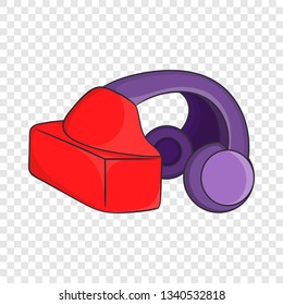 VR headset icon in cartoon style on a background for any web design 