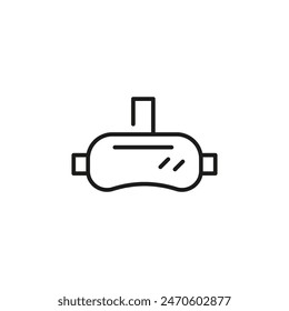 VR headset icon. Simple VR headset icon for social media, app, and web design. Vector illustration