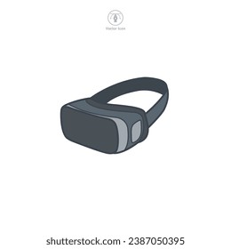 VR Headset icon symbol vector illustration isolated on white background