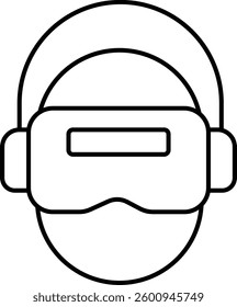 VR Headset illustration with isolated background 