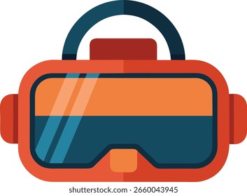 VR-Headset einzeln auf weißem Hintergrund