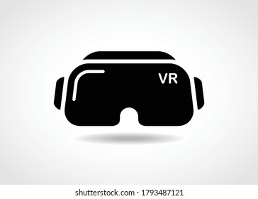 VR headset vector illustration icon. Virtual Reality device Pictogram