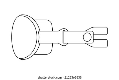 VR headset Wireless AR line design. Virtual reality device for metaverse illustration.