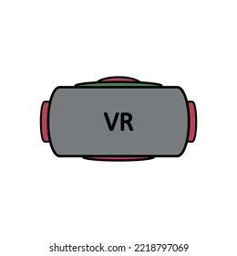 Icono del casco VR en blanco.