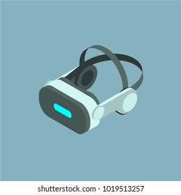 VR Helmet Vector Isometric Icon 