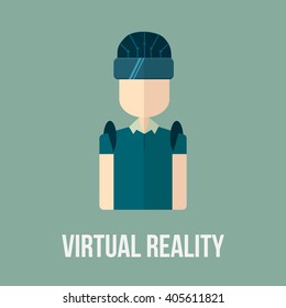 VR Helmet, Vitrual Reality Helmet Flat