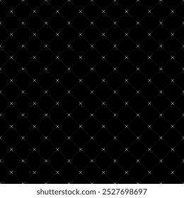 Rede de losango de interface futurista VR HUD. Cabeça linear rômbica para cima exibir padrão sem costura. Tela cibernética de malha de IU digital. Histórico do visor de alta tecnologia da interface. FUI Sci Fi preto e branco quadrado cruz textura