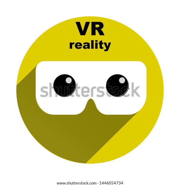 Vr Icon Circle Shadow Virtual Reality のベクター画像素材 ロイヤリティフリー