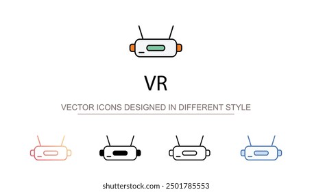 vr icon design with white background stock illustration