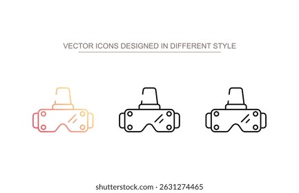Vr design de ícone com fundo branco ilustração de estoque