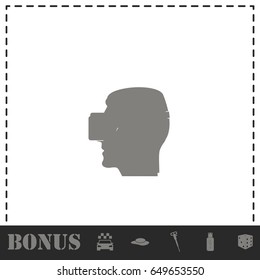 VR icon flat. Simple vector symbol and bonus icon