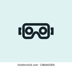 Vr icon line isolated on clean background. Vr icon concept drawing icon line in modern style. Vector illustration for your web mobile logo app UI design.
