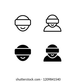 VR Icon Logo Vector Symbol. Virtual Reality Icon