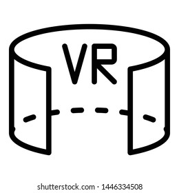 Vr icon. Outline vr vector icon for web design isolated on white background