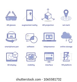 VR icon set VI