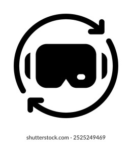 Icono de VR con glifo de estilo