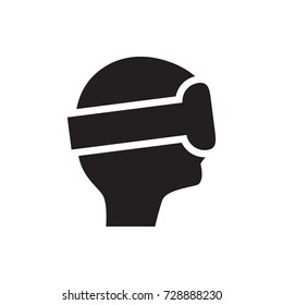 VR icon vector isolated on white background